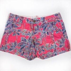 Lilly Pulitzer Pink and Blue Palm Print Shorts